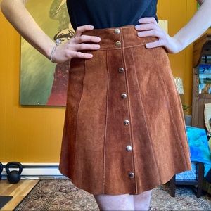 *Vintage* Camel Suede Skirt